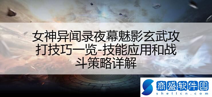 女神異聞錄夜幕魅影玄武攻打技巧一覽-技能應(yīng)用和戰(zhàn)斗策略詳解