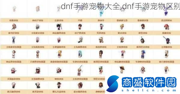 dnf手游寵物大全