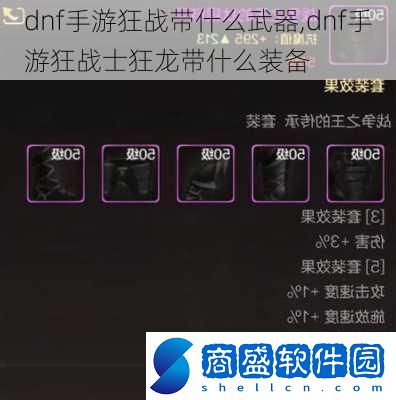 dnf手游狂戰帶什么武器