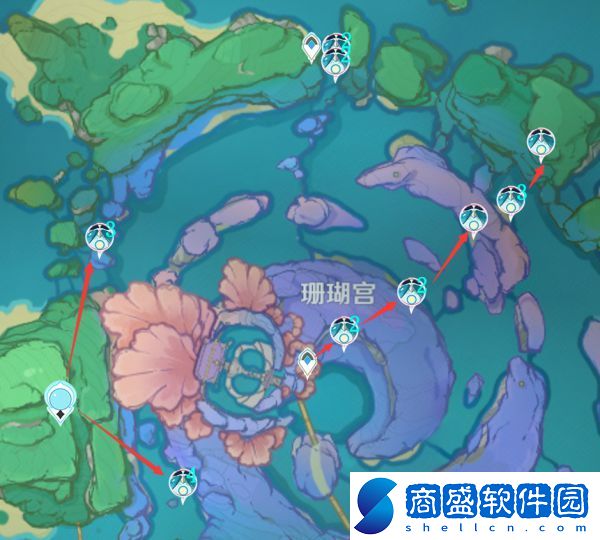 原神漂浮靈討伐線路是什么