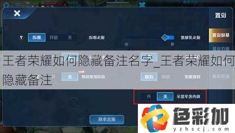 王者榮耀如何隱藏備注名字