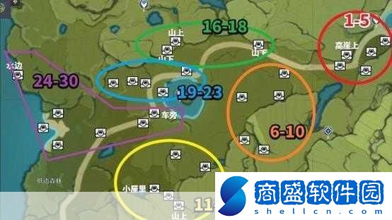 原神肅霜之路寶箱位置大全原神逐月符位置匯總